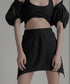 Asymmetric Skirted Flare Pants